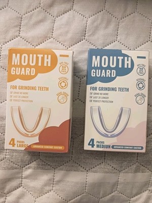 Two- 4 Packs Mouth Guards Teeth Grinding Snoring * Size Medium  + LARGE New  