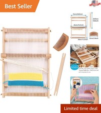 Kid-Safe Crafting Essentials: 15.2" Wooden Weaving Loom Kit for All Seasons