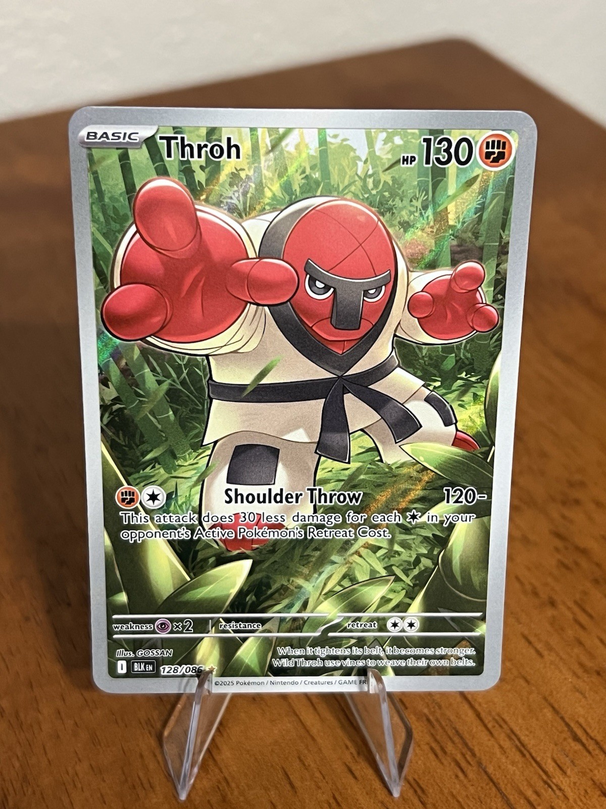 Throh Pokémon Black Bolt Illustration Rare Card 128/086