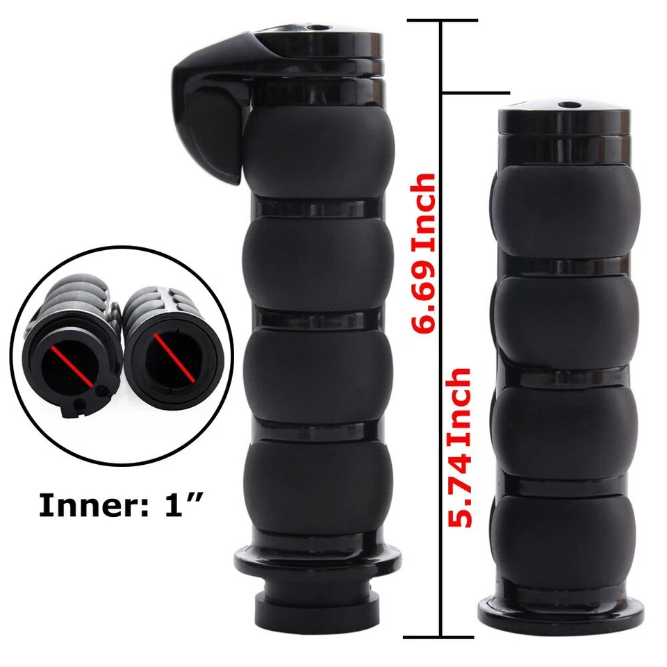 1" Motorcycle Hand Grips w/Throttle For Honda VTX1800R VTX1800 VTX1300R Foto 2 de 4