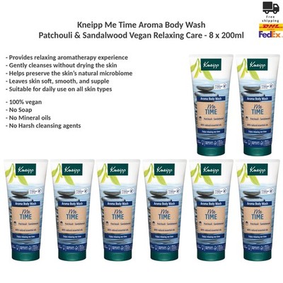 Kneipp Me Time Aroma Body Wash Patchouli, Sandalwood Vegan Relaxing Care 8x200ml
