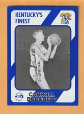 Carroll Burchett Kentucky Wildcats AUTO Signed 1989 Card Fuget KY