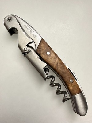 SUPERTEC Quality Burl Wood Waiters Corkscrew Wine Key Opener