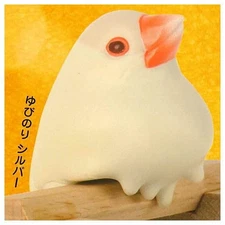 Me-Chiisai Unstable Silver Java Sparrow Finger Perch Single Capsule Gashapon Toy