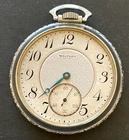 Antique Waltham 12s Pocket Watch Running Ticks No Crystal Case Art Deco USA