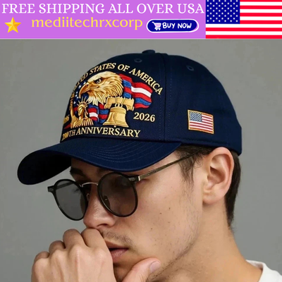 #ad Baseball Cap United States 250th Anniversary Hat Suitable for Multiple Occasion $7.89