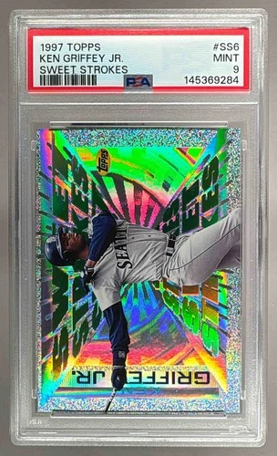 145369284 Ken Griffey Jr 1997 Topps #SS6 Sweet Strokes PSA 9