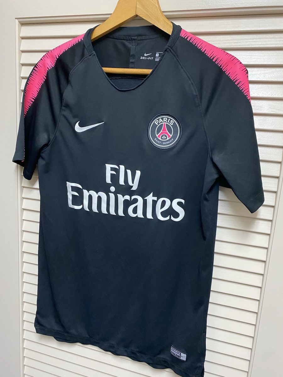 Nike Dri-FIT PSG Jersey Mens M Paris Saint Germain Black