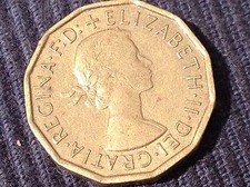 1967 Elizabeth II British Threepenny