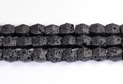 Lavaperlen Rhombus 18-19x16mm echte Lava Perlen Schwarz Naturprodukt Edelsteine