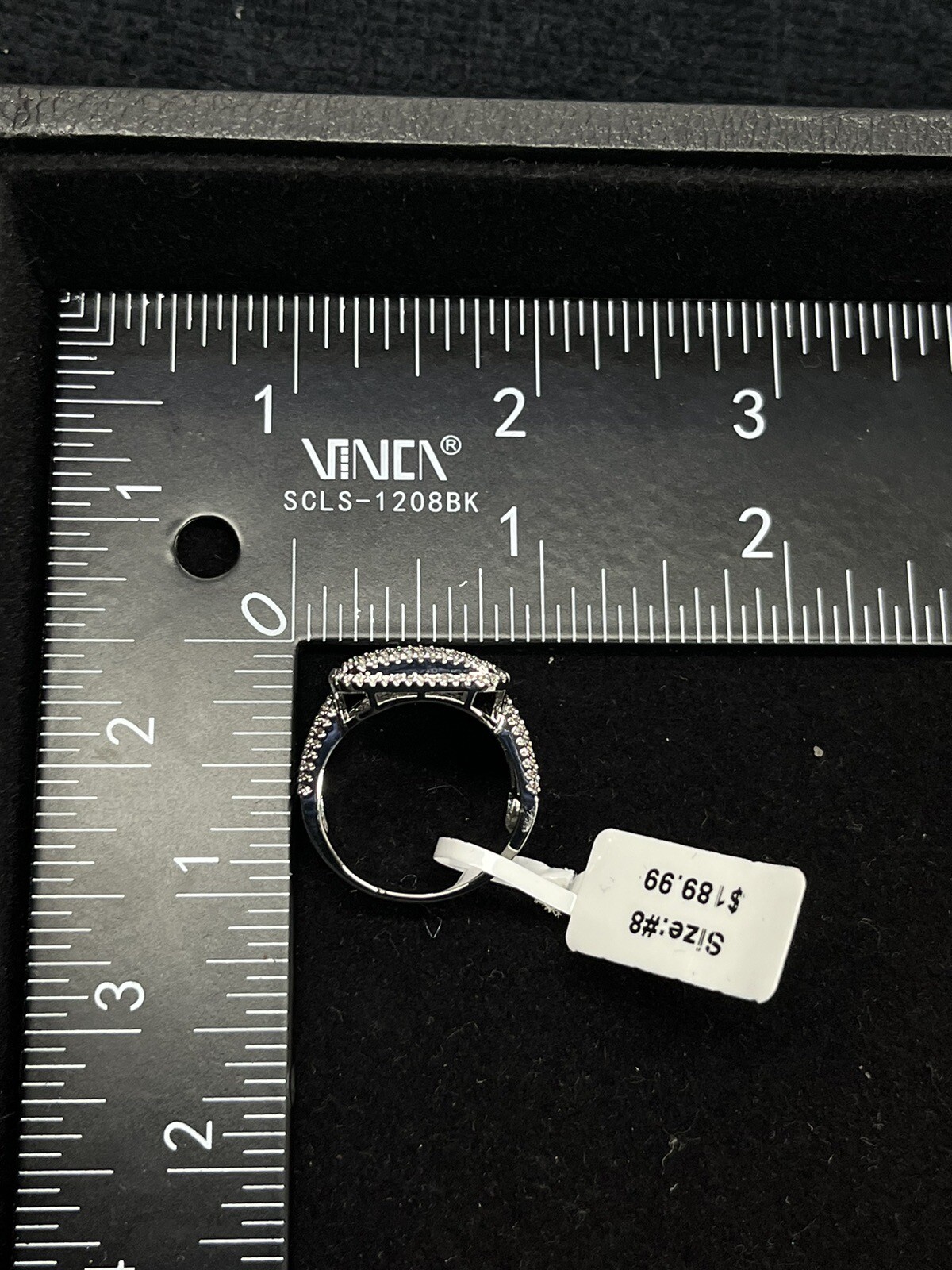 14K White Gold Filled Iced VVS CZ Hip Hop Ring. Passes a clarity