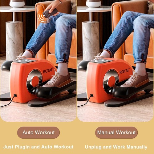 NEW Under Desk Elliptical Machine, Electric Seated Leg Foot Pedal Exerciser Bike - Picture 3 of 6