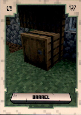 Minecraft Trading Cards 2021 - Nr. 137 Barrel Item Basis Karte