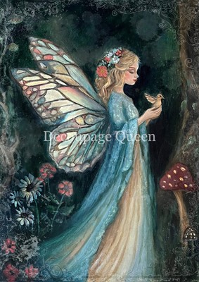 Decoupage Queen, Rice Paper, 2025 Spring Release, Teresa Rene Art, Hand painted,