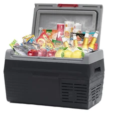 DC 12V/24V Car Refrigerator Freezer Rv Fridge Camping Cooler Telescoping Handle