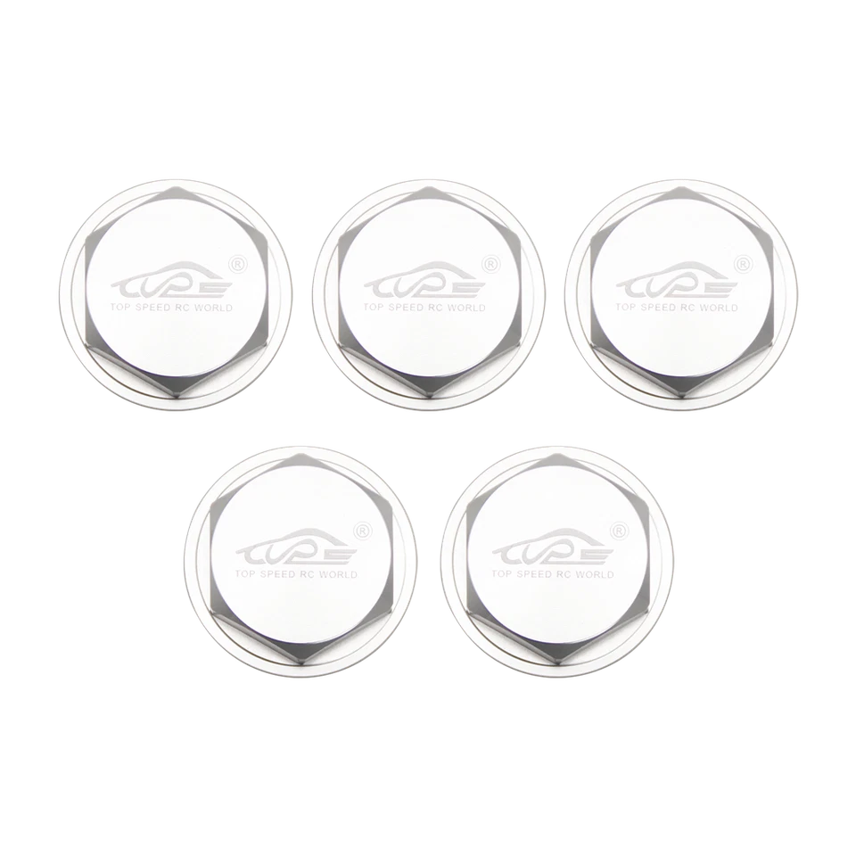 5pcs RC 1/5 CNC Aluminum Dust Proof Hex Wheel Nut Cap For HPI RV Baja 5B 5T 5SC - Image 4 of 4