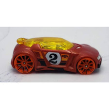 Hot Wheels 2020 Action Series High Voltage Red with Orange 5 Spoke Wheels