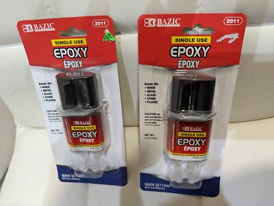 2 Pk Epoxy Quick Adhesive Glue Sets  5 Min mix   Metal Glass  Plastic