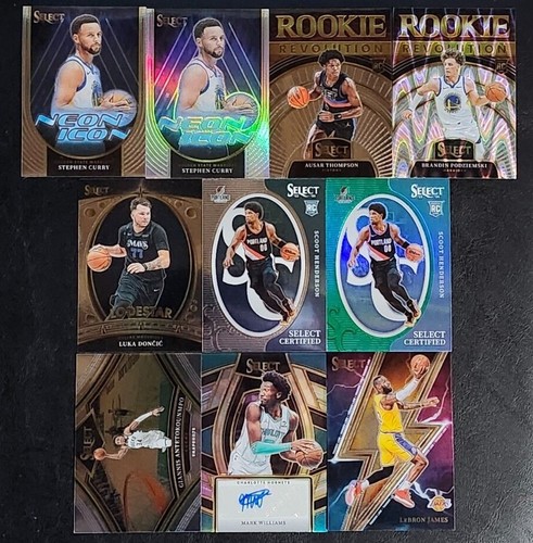 LeBron James [Gold Prizm] #8 2023 Panini Select Thunder Lane card