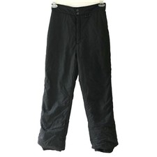 Vintage 80s Solus Ski Pants Black Woman s Small Elastic Waist Legs