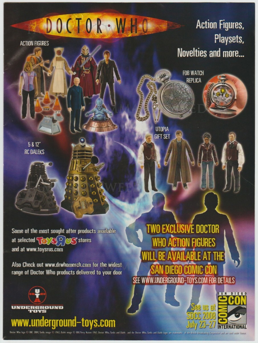 DOCTOR WHO Toys - 10th Doctor Action Figures Vintage Print