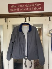 Womens Fred Perry Jacket Coat Uk 14. Winter Fleece Lined Blue Grey