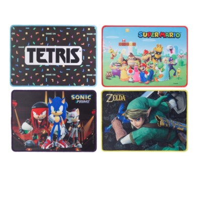 Gaming Mauspad (35x25cm) Nintendo - Super Mario - Sonic - Zelda - Tetris - Auswa