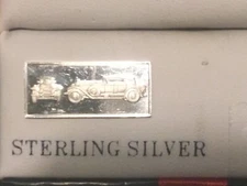 ROLLS ROYCE Franklin Mint Mini Ingot 925 Silver Classic Car Museum 2.5 Gram