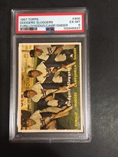 1957 TOPPS DODGERS SLUGGERS, #400, PSA 6 (Free Shipping On Any 3!)