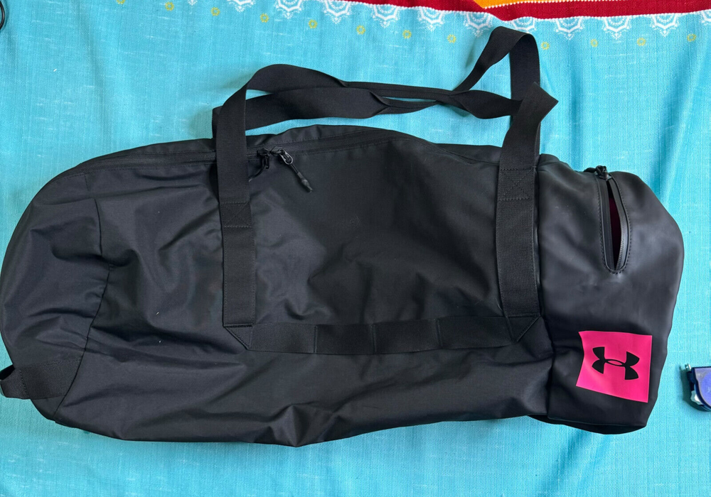 Under Armour Medium-Large Gym Duffle Bag in Black and Pink