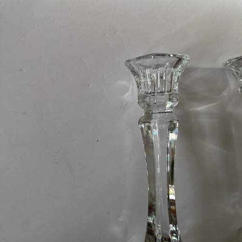 Heisey? Federal? Clear Glass 7" Single Light Candlestick Pair Vintage - Picture 6 of 18