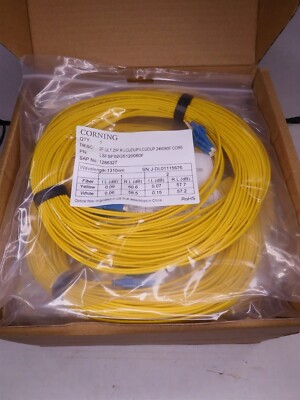(15) Corning 2F ULT ZIP R LCUDUP/LCUDUP 24m/80F Fiber Optic Cables (S11)