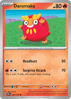 Darumaka 34/197 Common | Obsidian Flames | Pokemon Card | eBay