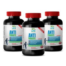 parasite cleanse detox - ANTI PARASITE 1475MG Colon Yeast 3 Bottle 180 Capsules