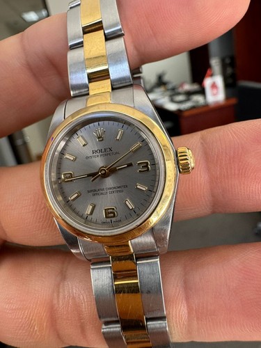 Rolex Oyster Perpetual Non-Date Steel Yellow Gold Ladies Watch 76183 - WL1915 - Picture 3 of 8
