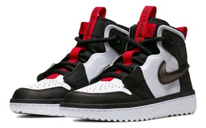 jordan 1 high react black white gym red
