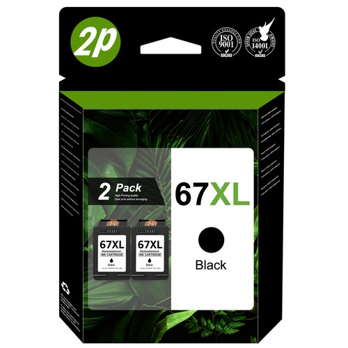 Printer Ink 67 Compatible For HP 67XL Ink Cartridges Black Color Combo Pack - Picture 10 of 10