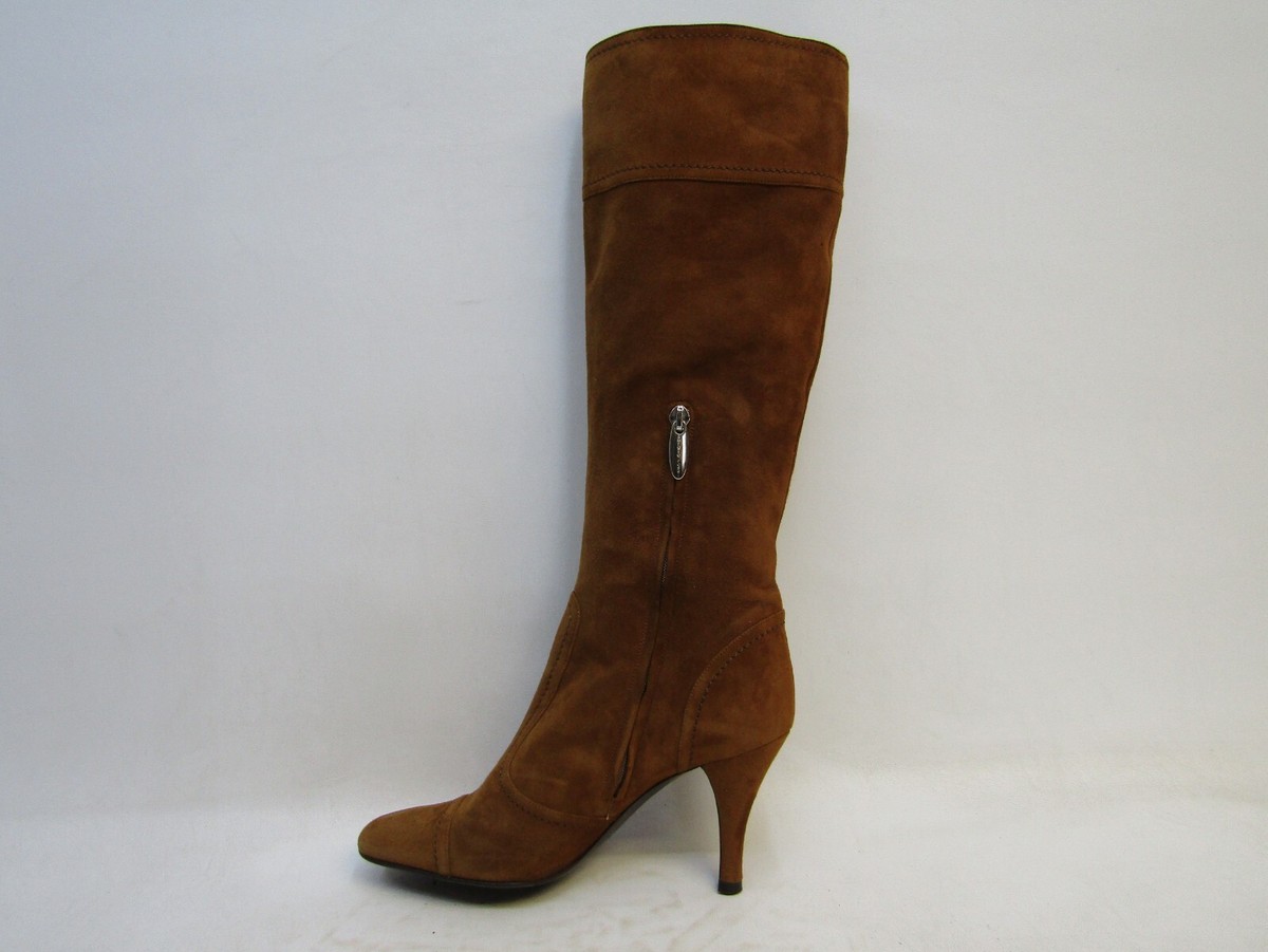 Sergio Rossi Womens Sz 36 EUR Brown Suede Zip 14.5