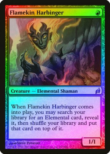 Flamekin Harbinger FOIL Lorwyn HEAVILY PLD Red Uncommon MAGIC MTG CARD ABUGames - Zdjęcie 1 z 1