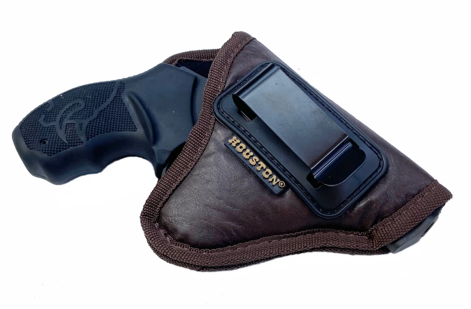 Funda de revólver marrón IWB para revólveres de barril de 2 pulgadas de 6 disparos 38 especial/357 Mag Foto 2 de 4