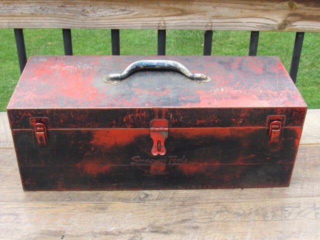 VINTAGE KRA-24 SNAP ON KRA 24 RED METAL TOOL STORAGE BOX UNDERLINE