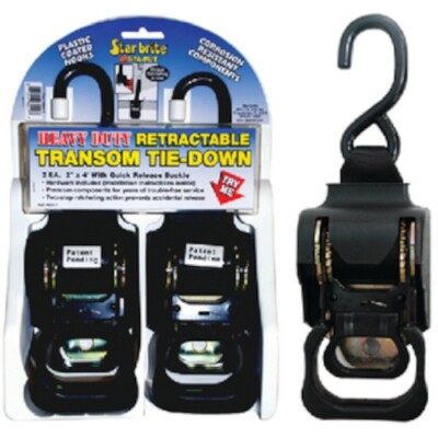 Star Brite 2'' x 4' Heavy-Duty Automatic Quick-Release Retractable Tie Down