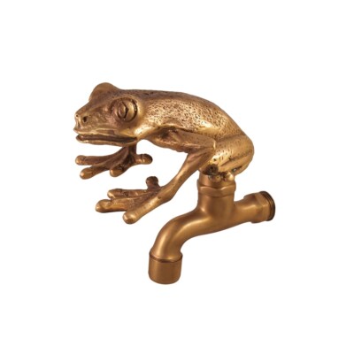 Brass Basin Kitchen Faucet Tap BIG FROG Spigot Vintage Handle Water Home Decor