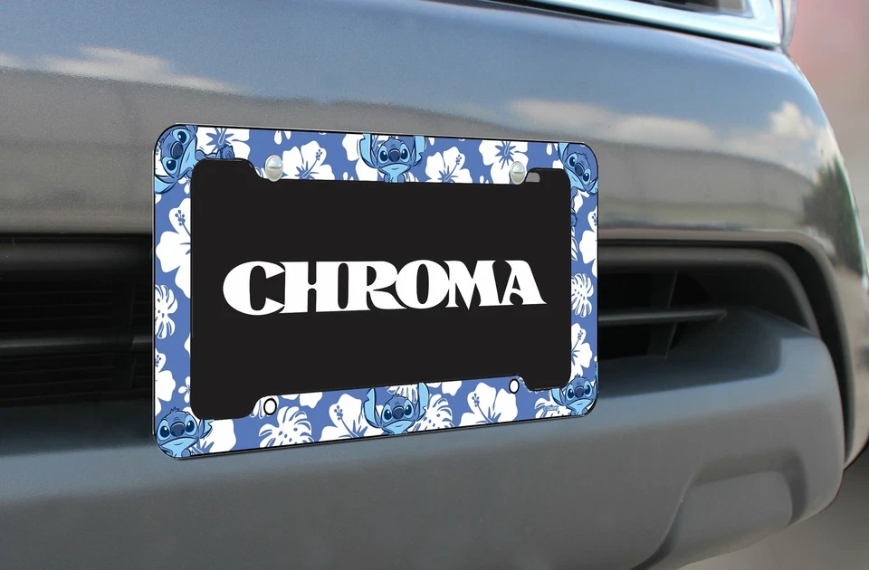 Chroma Graphics Stitch Hibiscus Blue Plastic Plate Frame - Изображение 4 из 4