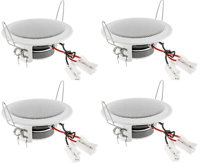 4 x Einbaulautsprecher Decken Lautsprecher weiß Ø 106mm 45 Watt 8 Ohm 21402 