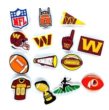 WASHINGTON COMMANDERS SHOE CHARMS (14pcs) Football Cool Gift Accessories Set Lot