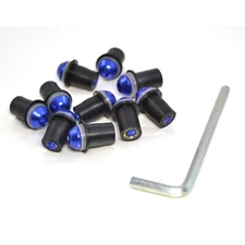 10pcs M5 5mm Motorcycle Windscreen Windshield Bolts Screw Kit Nuts Universal