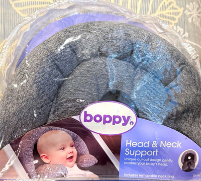 Boppy Infant Head & Neck Support Insert for Stroller/Car Seat, Gray