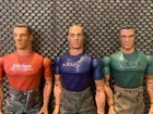 1/6th Scale Three HASBRO GI JOE Action Figures USA/USAF/USMC Lot Vintage 1996ish