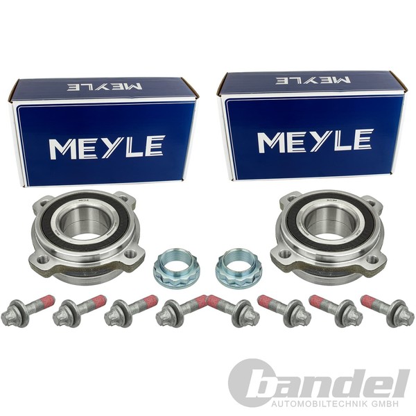 2X Meyle Radnabe+Radlager Mit ABS-RING Hinten Passend FüR Bmw X1 Links+Rechts |-image